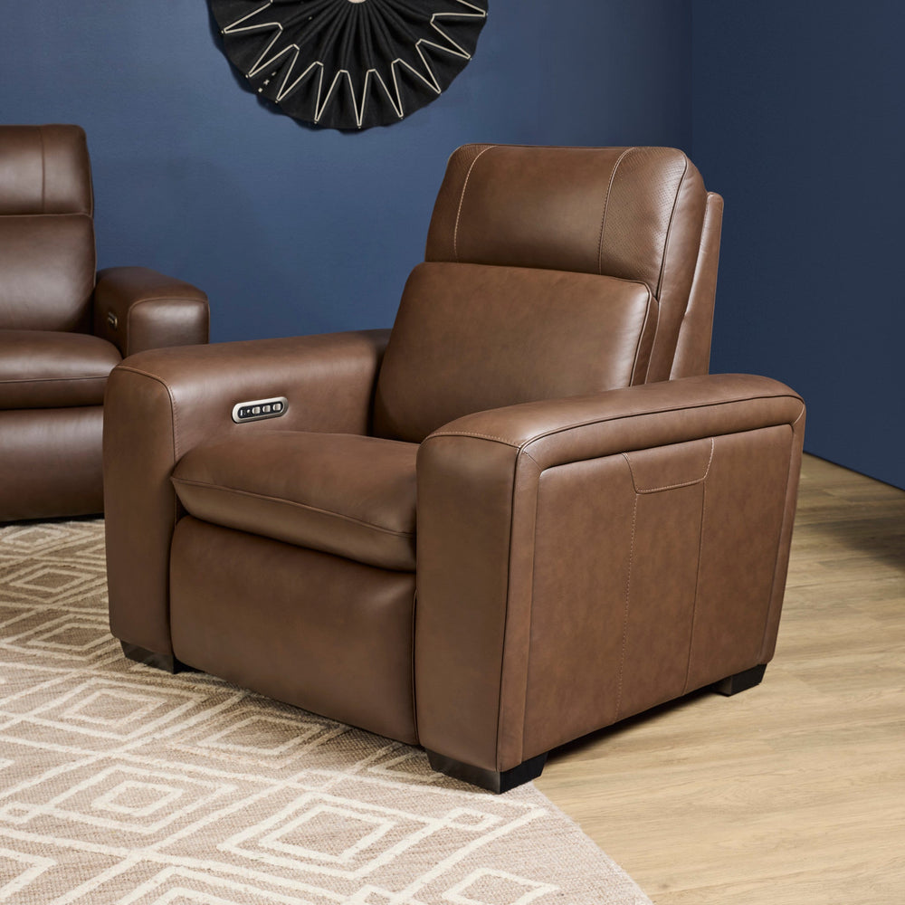 Sense Leather Power Recliner with Power Headrest, Lumbar & Pulse (Cover 36770)