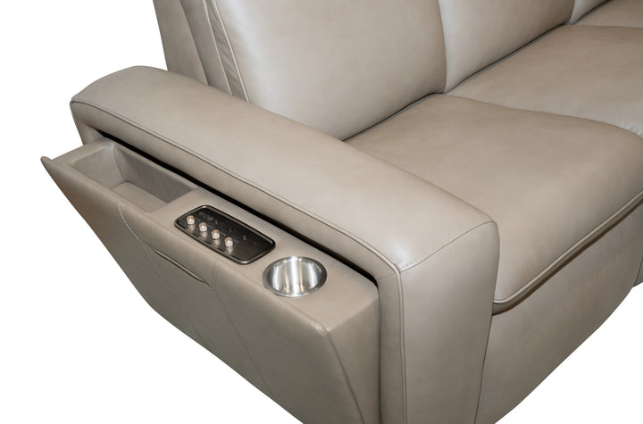 Sense Leather Power Reclining Sofa with Power Headrest, Lumbar &amp; Pulse (Cover 36701)