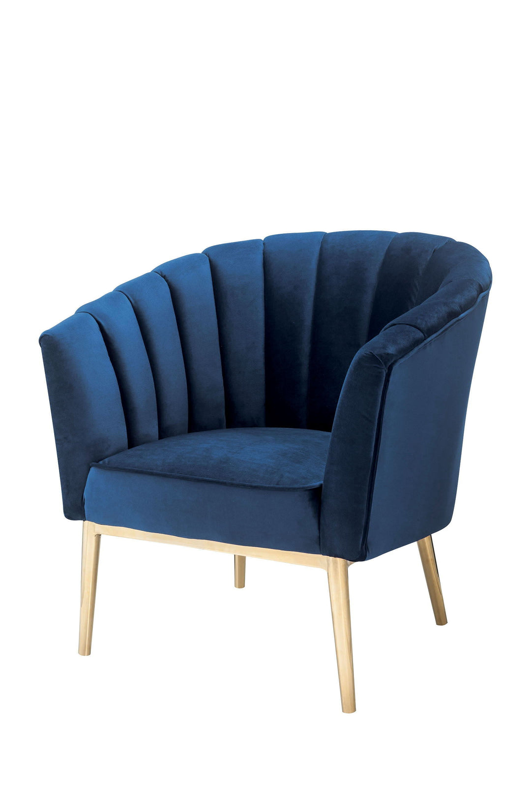 Colla - Accent Chair - Midnight Blue / Gold