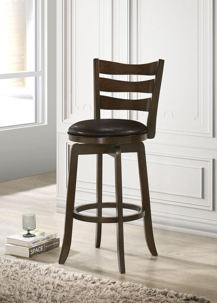coaster-furniture-181369-murphy-wood-pub-height-swivel-bar-chair-dark-brown