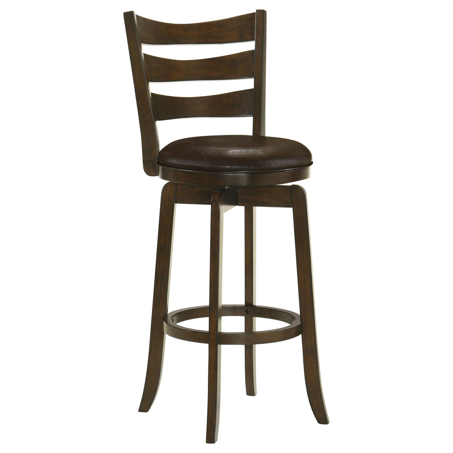 Coaster Furniture 181369 Murphy Wood Pub Height Swivel Bar Chair Dark Brown