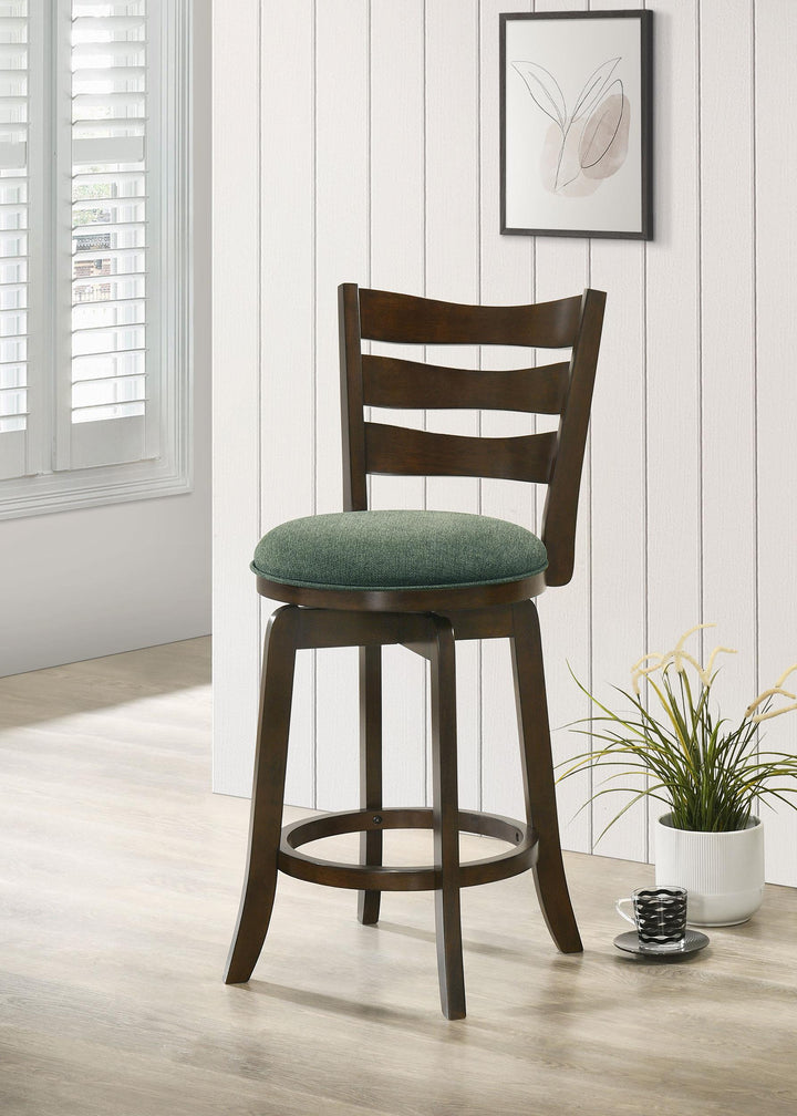 coaster-furniture-181378-murphy-wood-counter-height-swivel-bar-chair-hunter-green