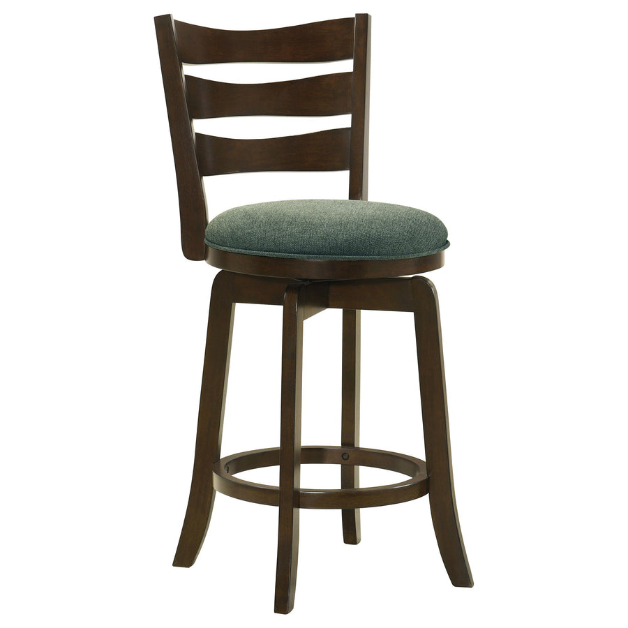 Coaster Furniture 181378 Murphy Wood Counter Height Swivel Bar Chair Hunter Green