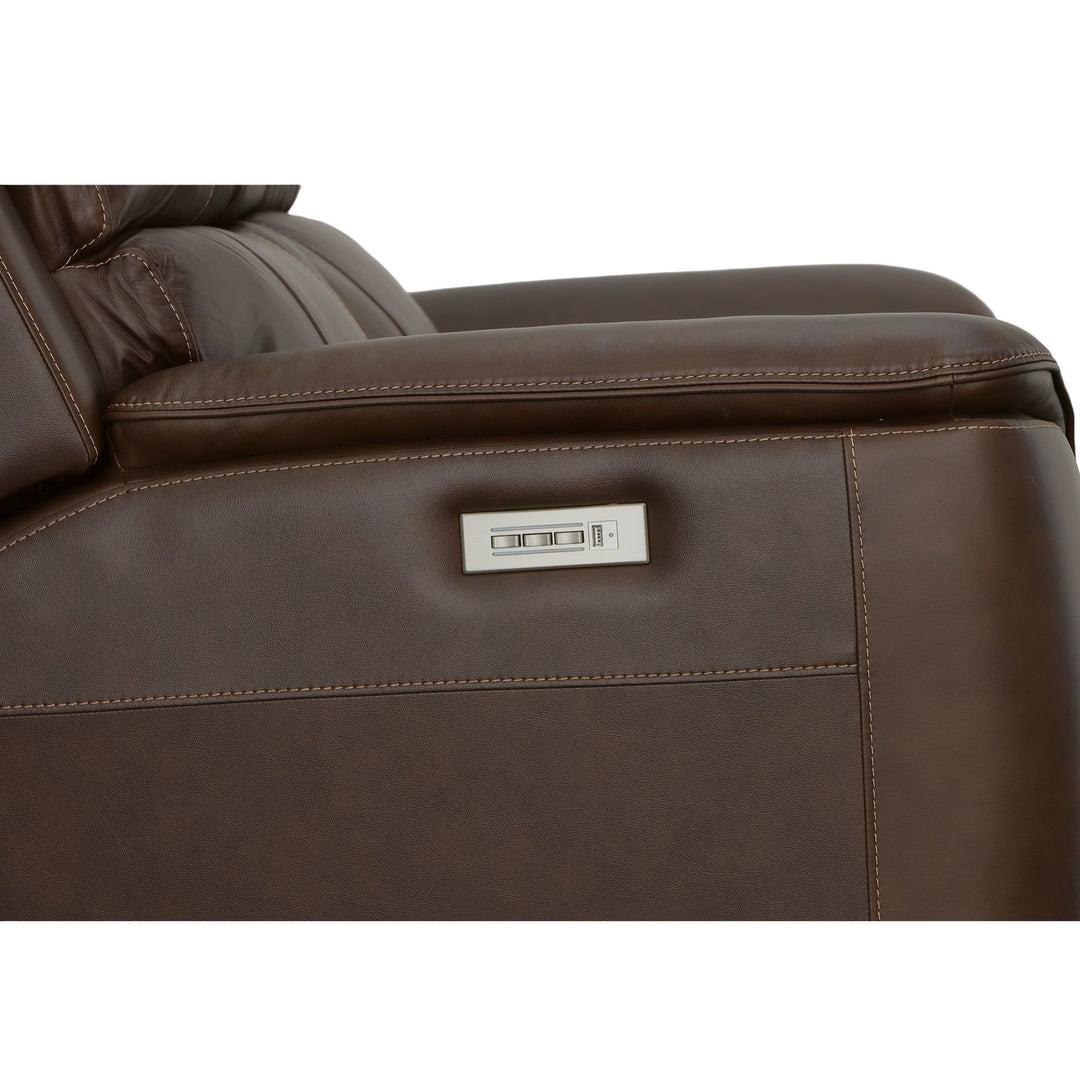 Flexsteel 1041-60PH-94671 Henry  Power Reclining Loveseat With Power Headrests & Lumbar  Burnt Umber