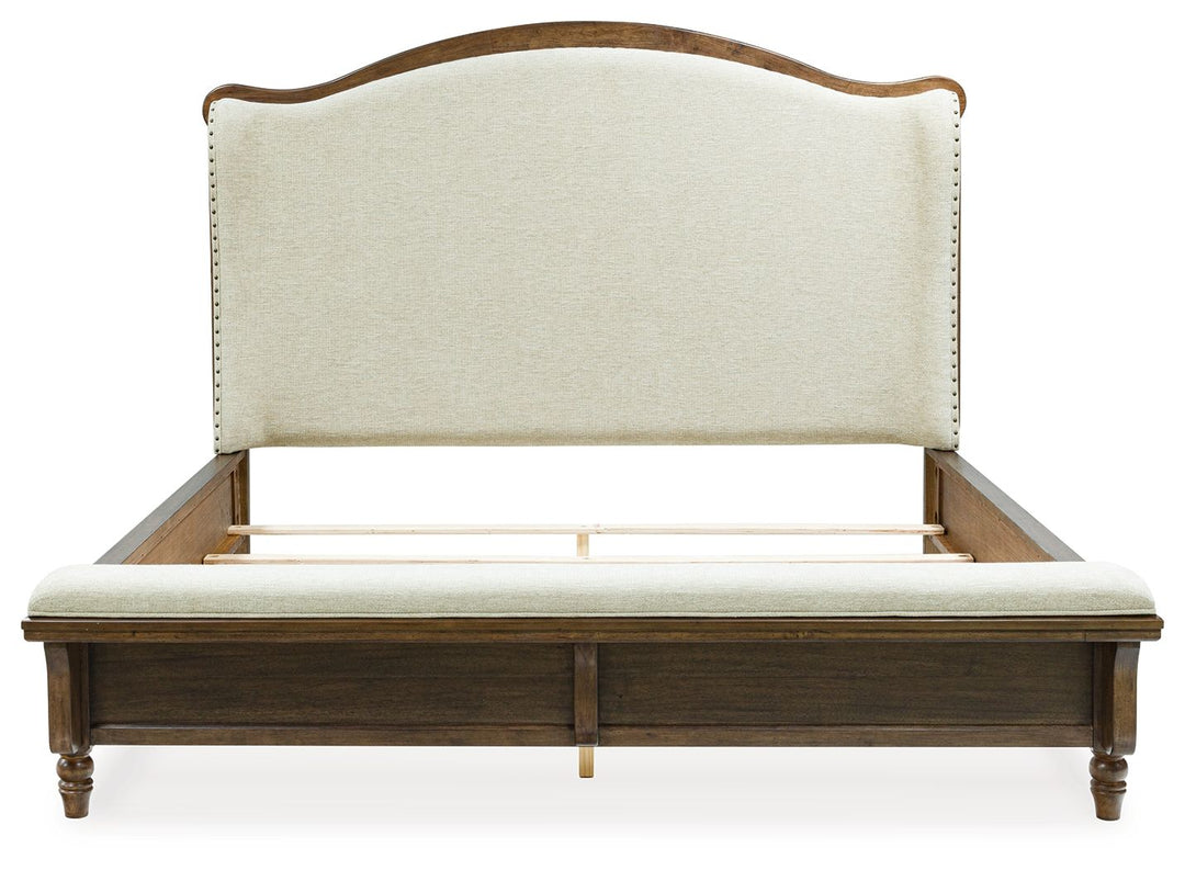 Sturlayne - Queen Upholstered Panel Bed - Brown by Ashley Furniture product image