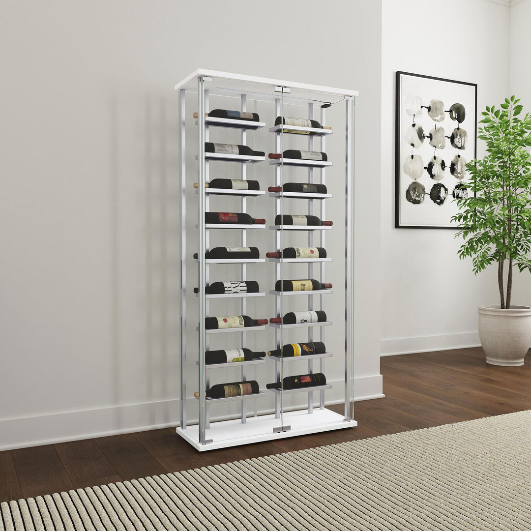 coaster-furniture-182037-montara-tempered-glass-wine-storage-led-curio-cabinet-chrome