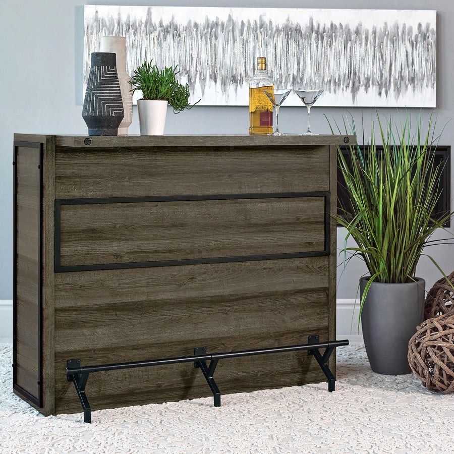 Coaster Furniture 182071 Joe 5-shelf Composite Wood Home Bar Wine Cabinet Aged Oak