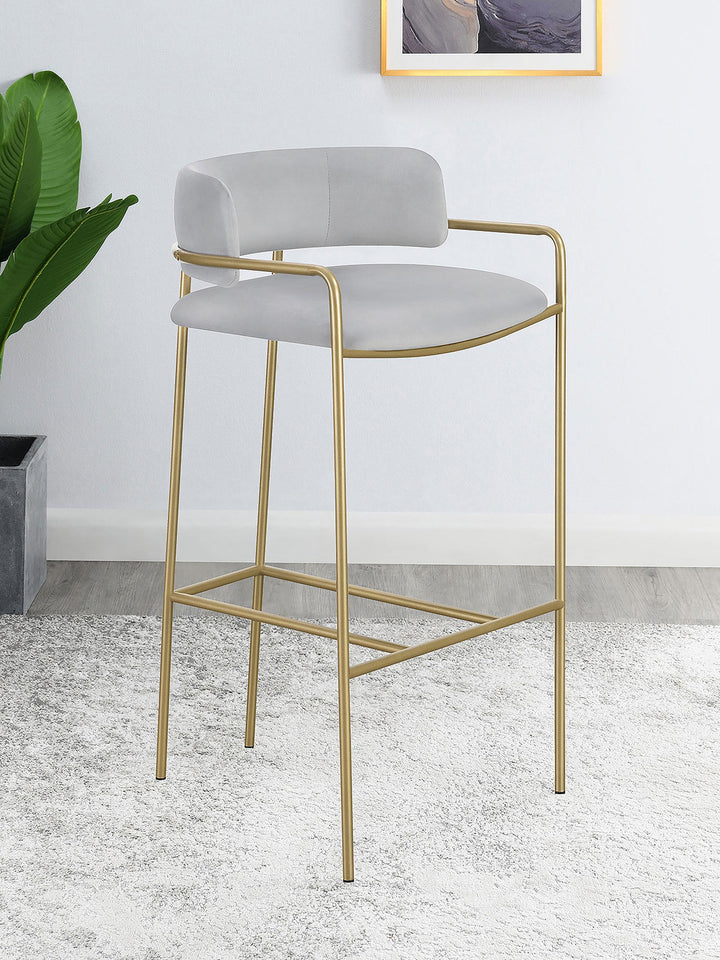 coaster-furniture-182160-comstock-upholstered-low-back-stool-grey-and-gold