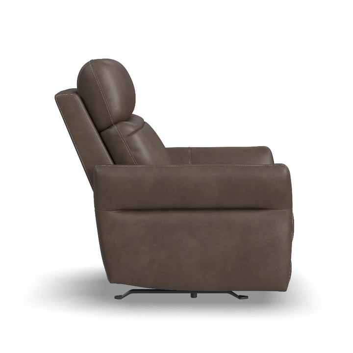 Artemis Fabric Power Rocking Recliner with Power Headrest, Lumbar, Heat &amp; Massage in Cappuccino