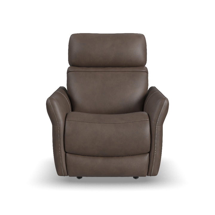 Artemis Fabric Power Rocking Recliner with Power Headrest, Lumbar, Heat &amp; Massage in Cappuccino