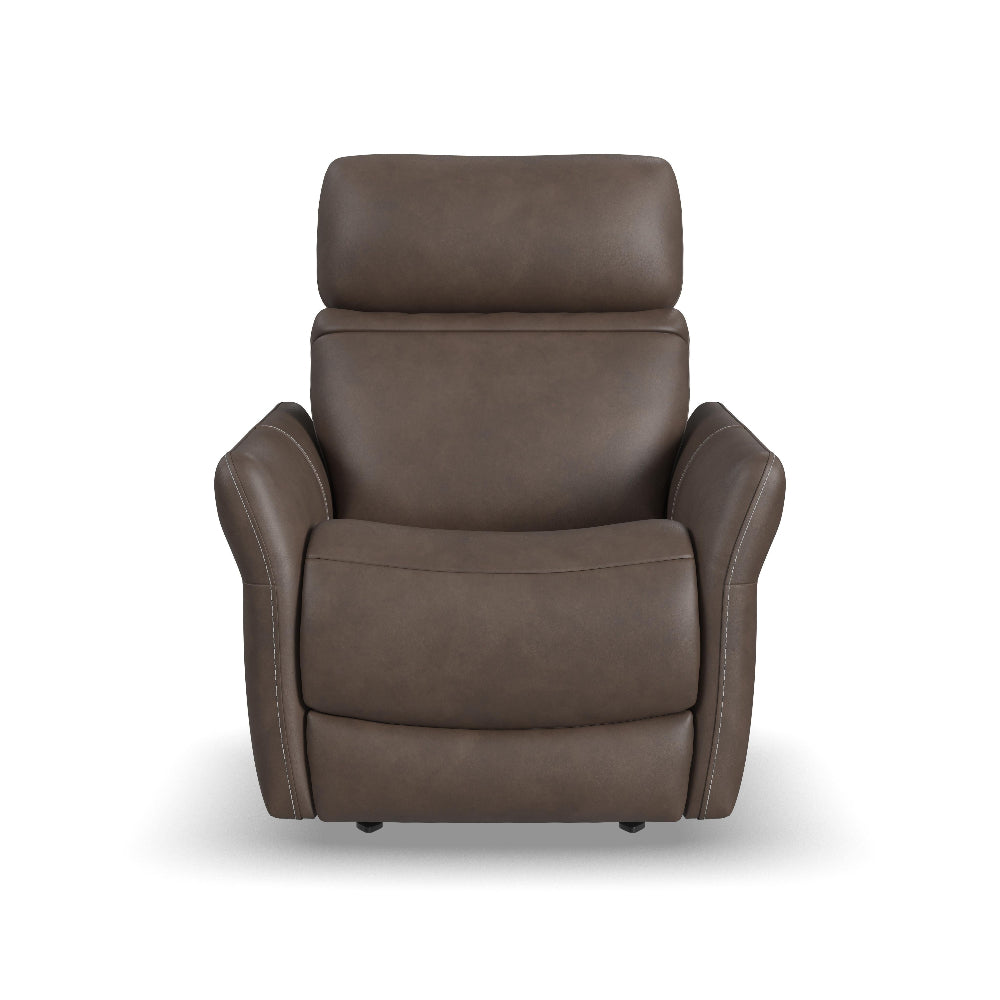 Artemis Fabric Power Rocking Recliner with Power Headrest, Lumbar, Heat & Massage in Cappuccino