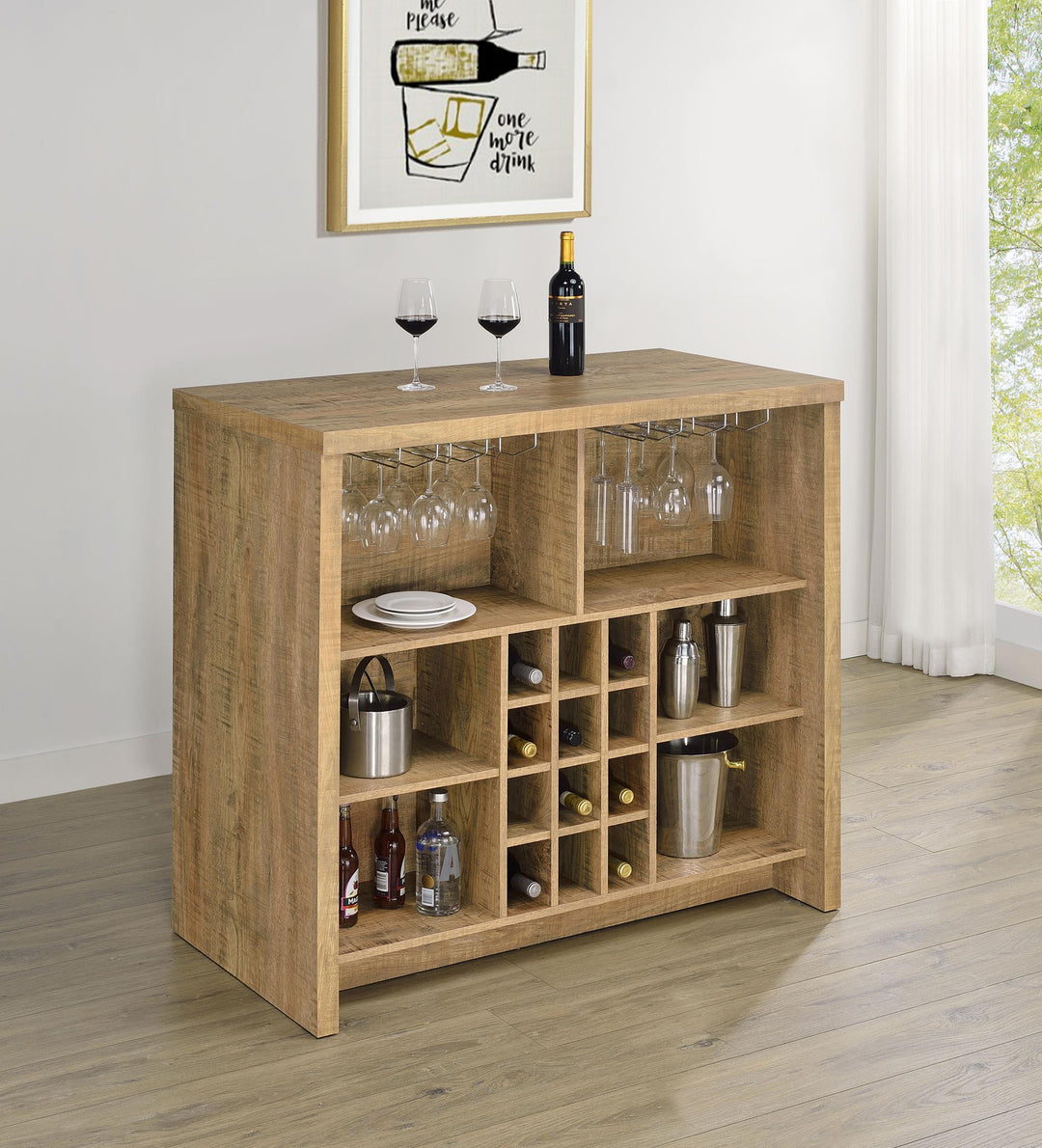 Coaster Furniture 182785 Topanga Engineered Wood Freestanding Home Bar Mango