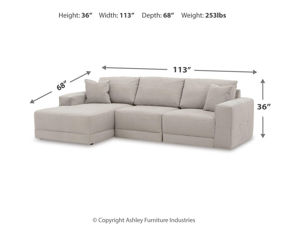 Next-Gen Gaucho 3-Piece Sectional Sofa with Chaise - Gray (4)