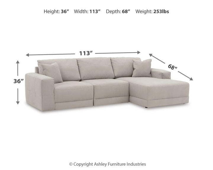 Next-Gen Gaucho 3-Piece Sectional Sofa with Chaise - Gray (4)