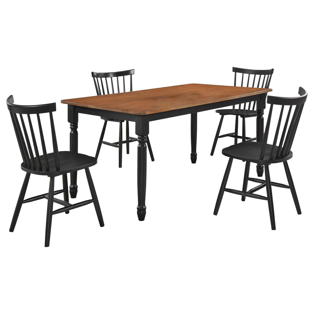 coaster-furniture-183041-s5-hollyoak-5-piece-rectangular-dining-set-walnut-and-black