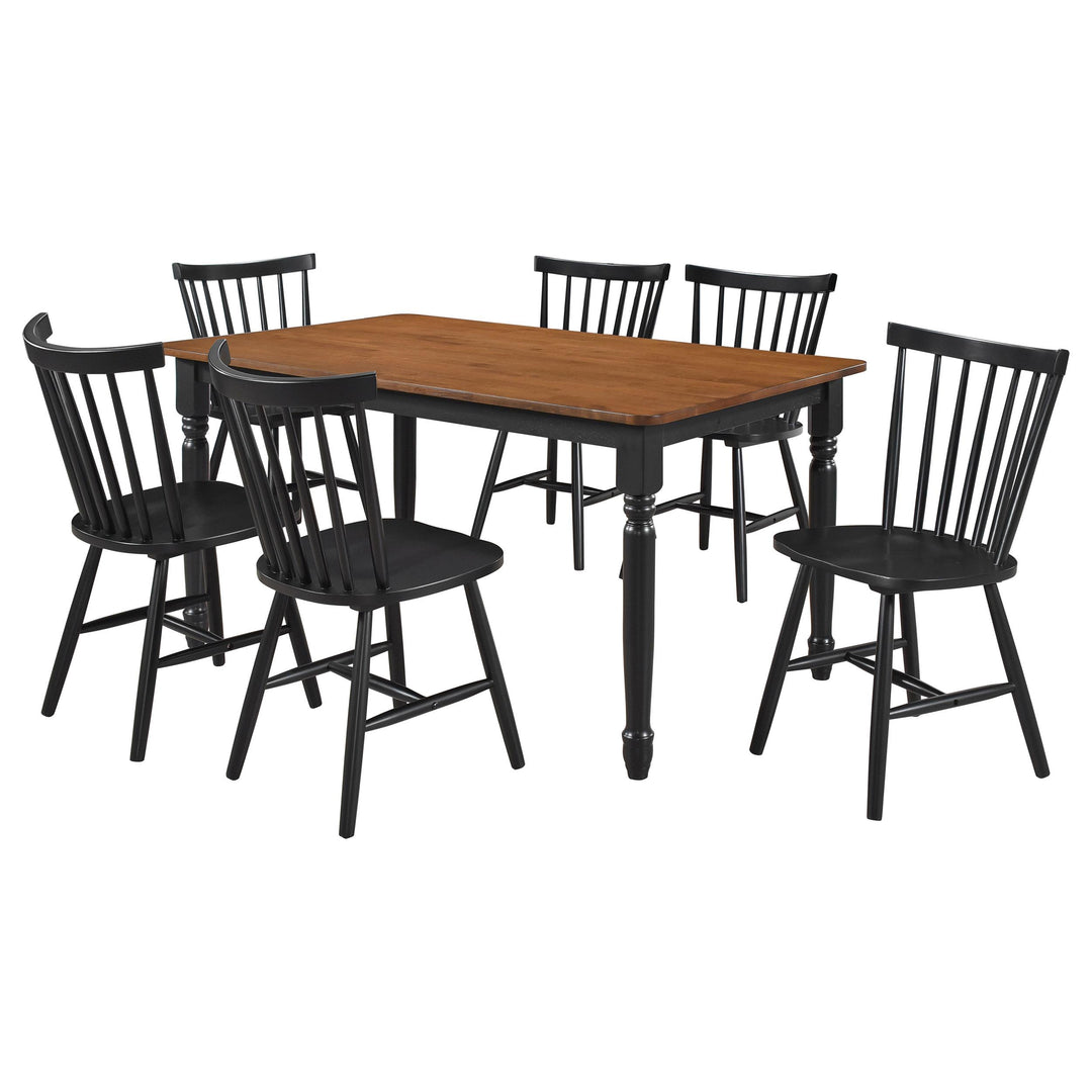 coaster-furniture-183041-s7-hollyoak-7-piece-rectangular-dining-set-walnut-and-black