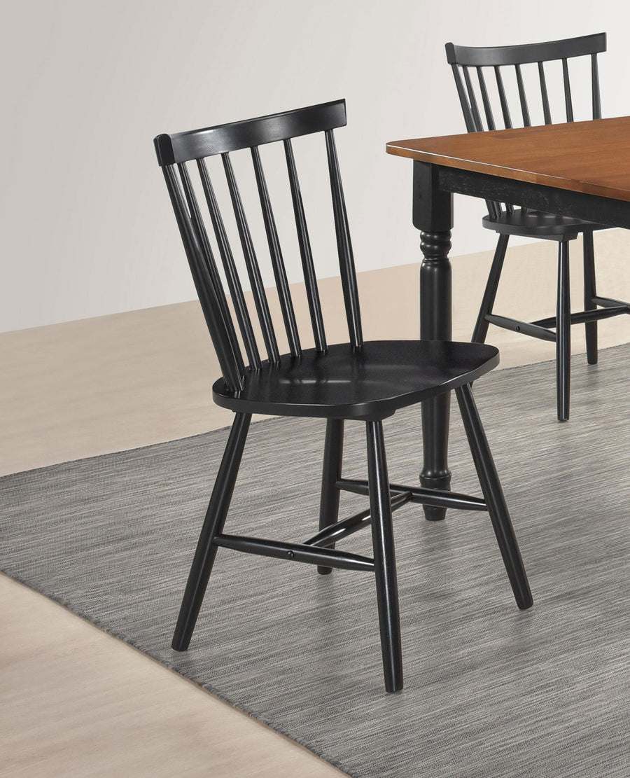 Coaster Furniture 183042 Hollyoak Windsor Wood Dining Side Chair Black