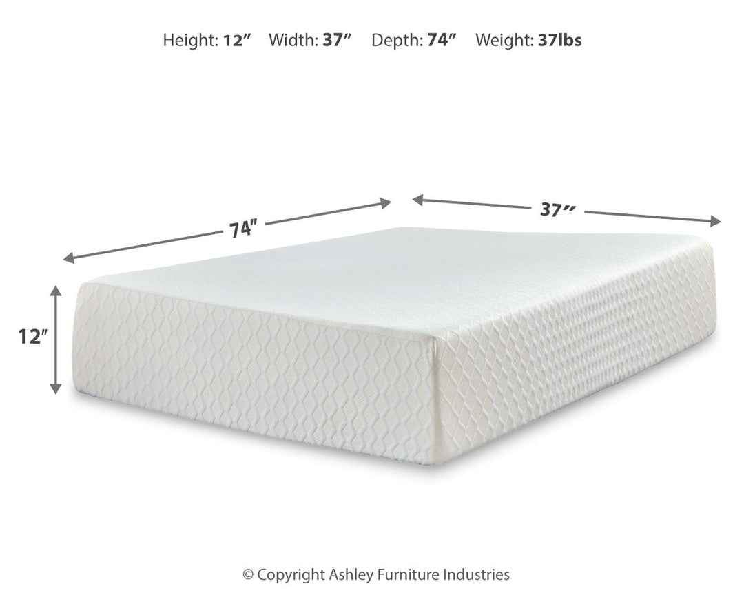Chime 12 Inch Memory Foam - Twin Mattress - 12-inch - White