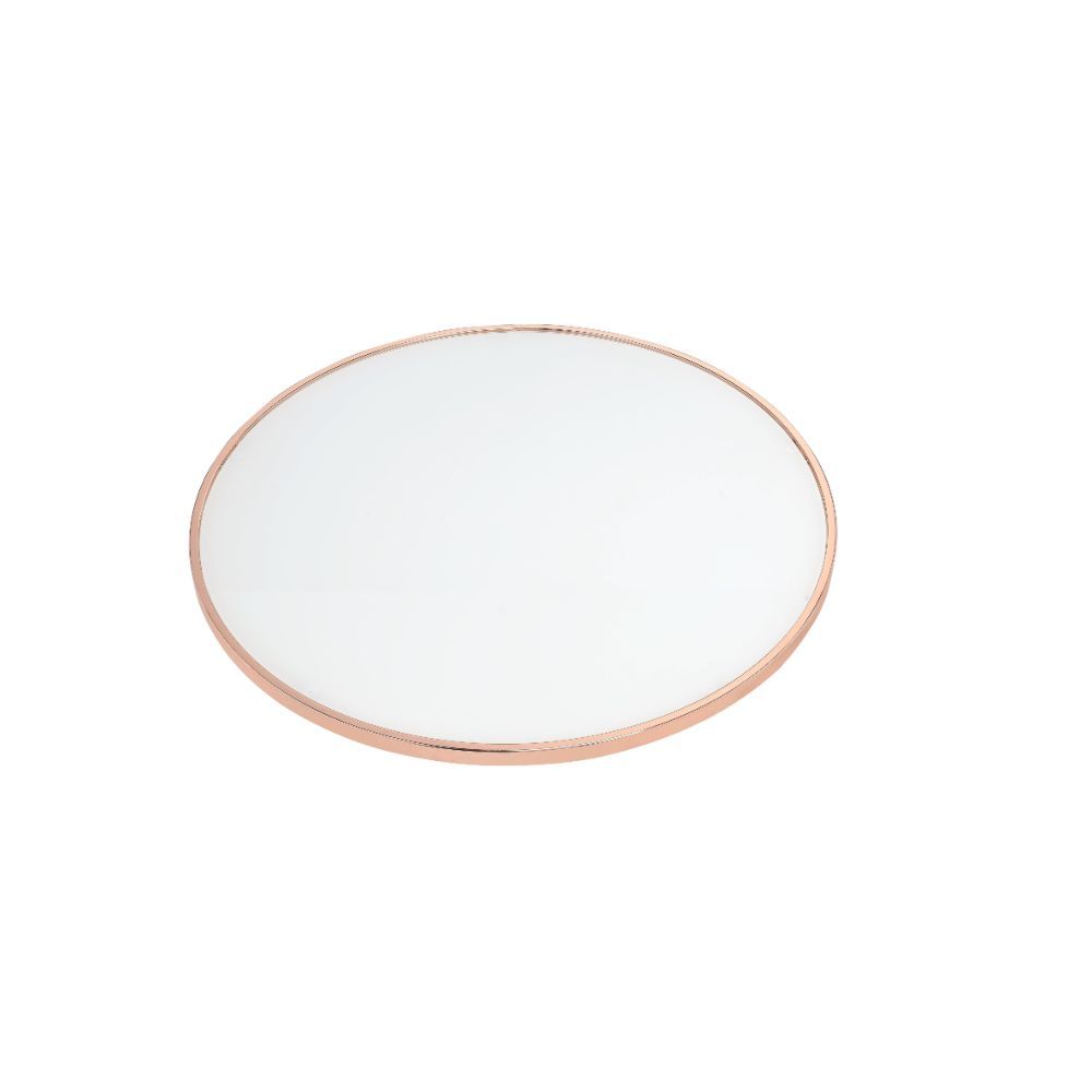Alivia - End Table - Frosted Glass & Rose Gold