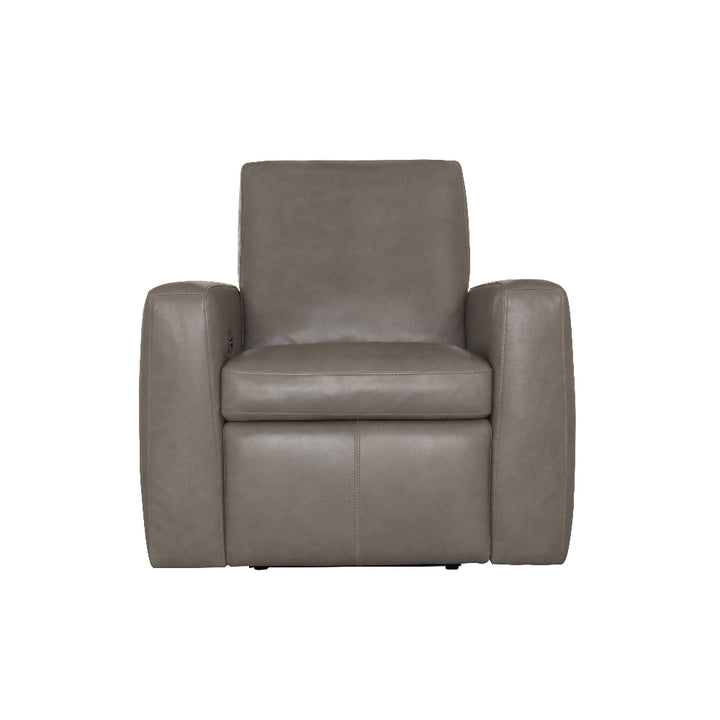 Aria Leather Power Recliner in Fawn