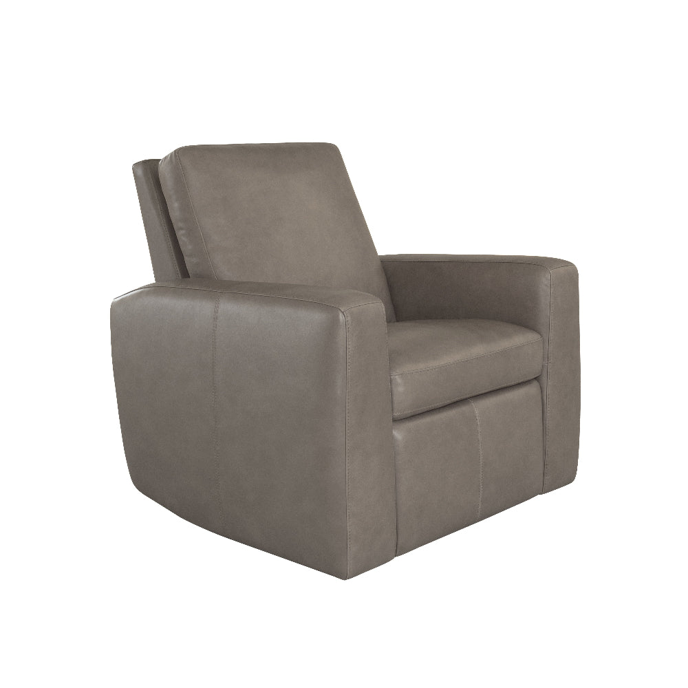 Aria Leather Power Recliner in Fawn