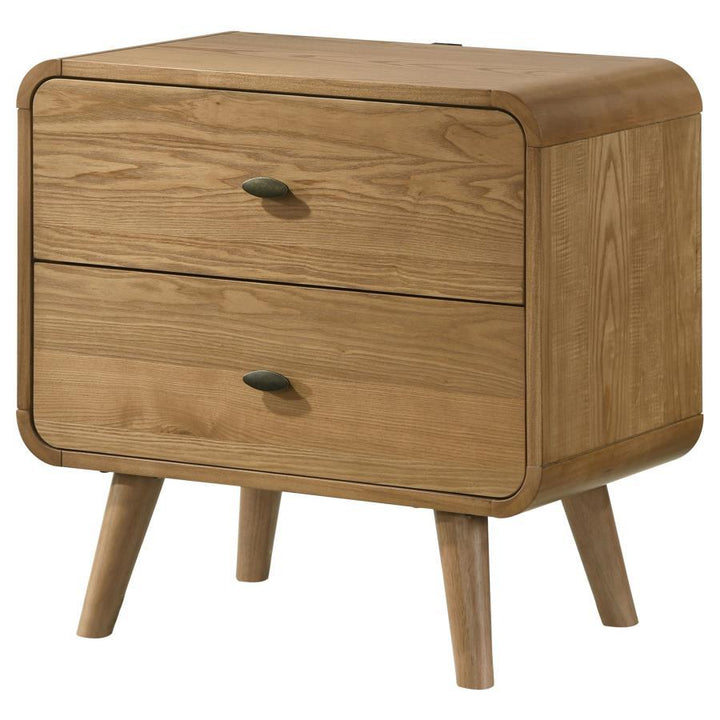 Robyn - 2-Drawer Nightstand Bedside Table - Light Ash