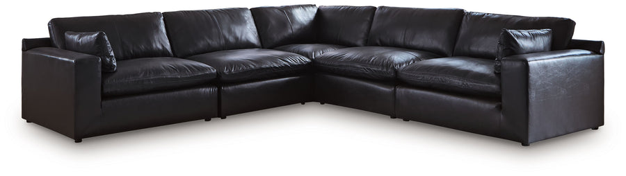 Emilia - 5-Piece Sectional - Black by Ashley Furniture product image