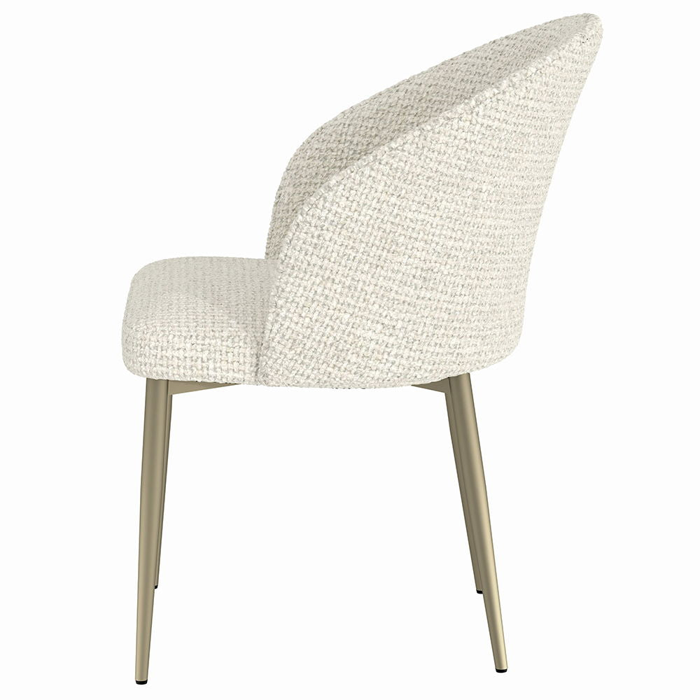 Cora - Side Chair Set of 2) - White Fabric