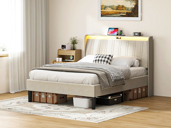 queen-size-platform-bed-frame-with-fabric-upholstered-headboard-and-wooden-slats-support
