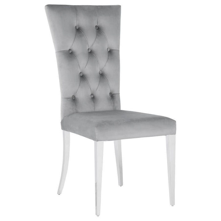 Kerwin - Velvet Upholstered Dining Side Chair  - Gray
