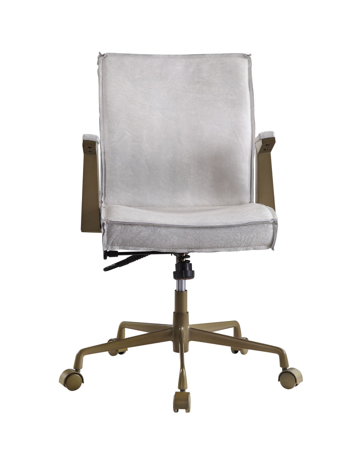 Attica - Office Chair - Vintage White Top Grain Leather