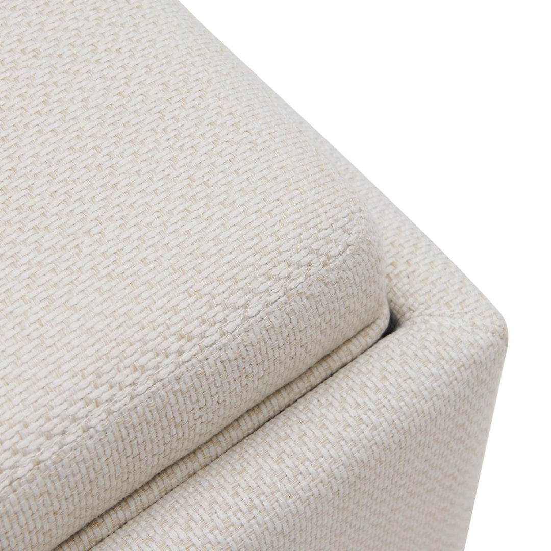 Cameron Fabric Square Storage Ottoman with Tray - Cardiff Cream - view 5