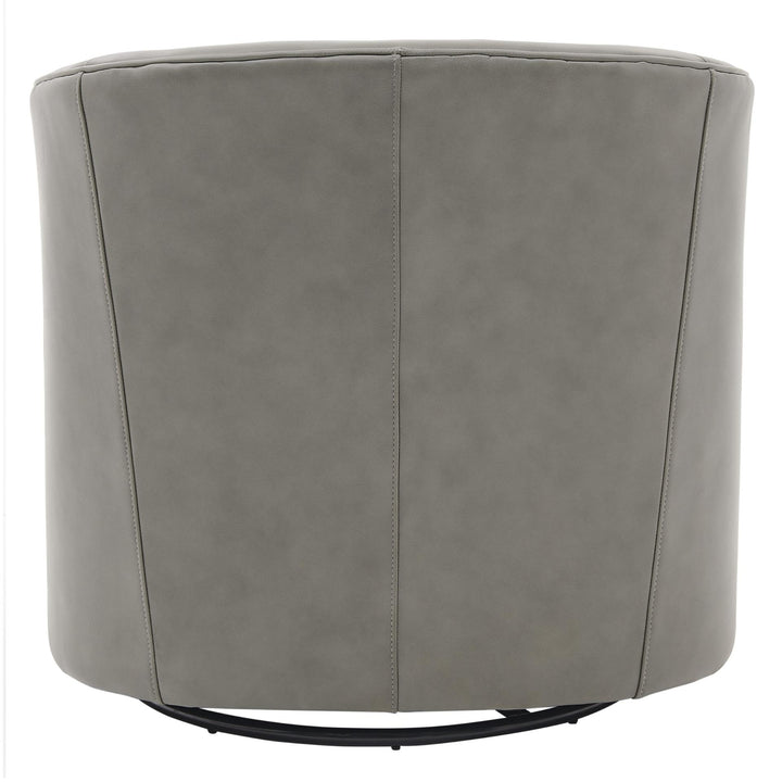 Walsh Top Grain Leather Swivel Accent Arm Chair - Garrett Gray - view 7