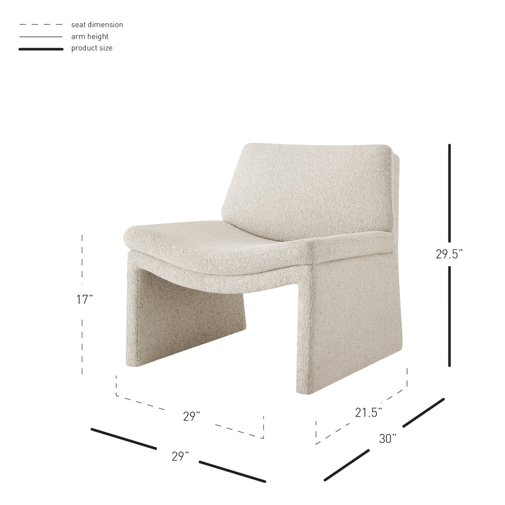 Denise Boucle Accent Chair - Palladian Beige - view 2