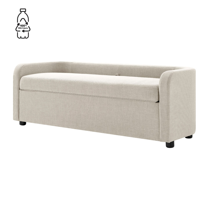 Wendy Linen Storage Bench - Meridien Cream