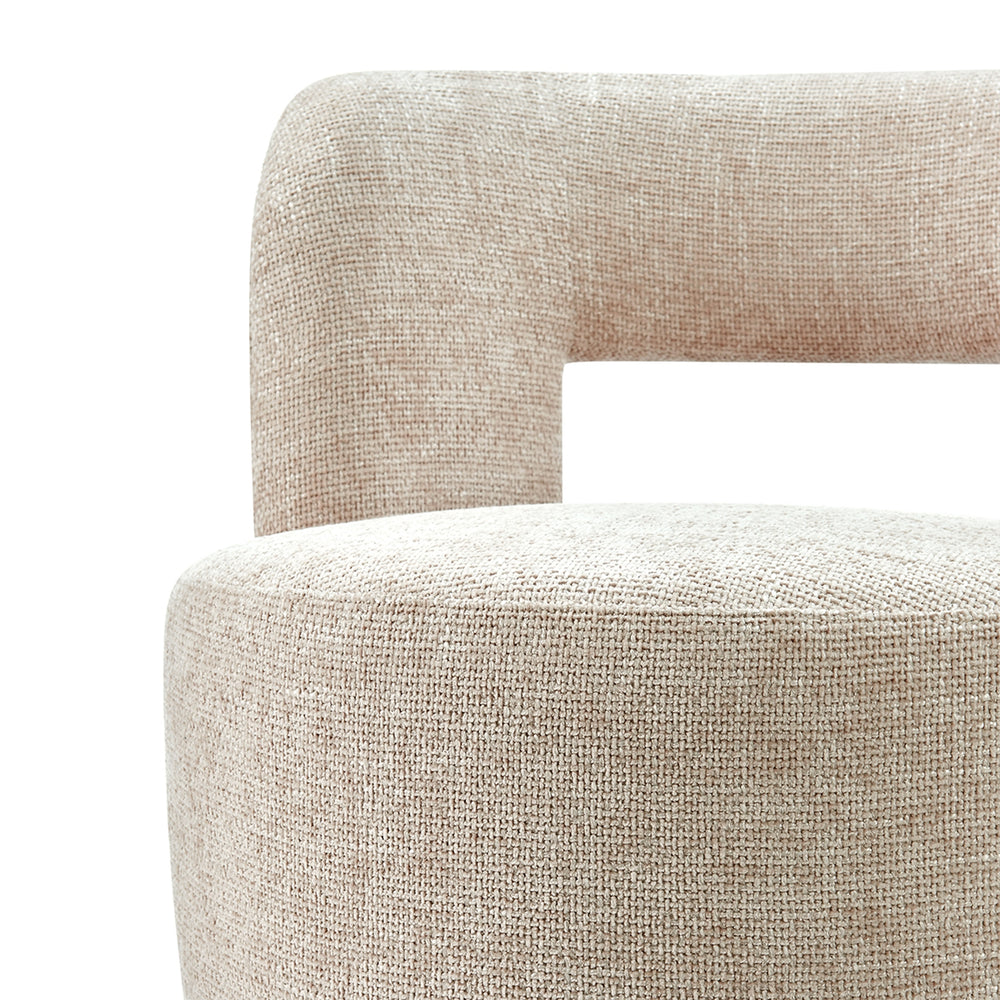 Jazzlyn Chenille Swivel Accent Chair - Grenada Cream - view 10