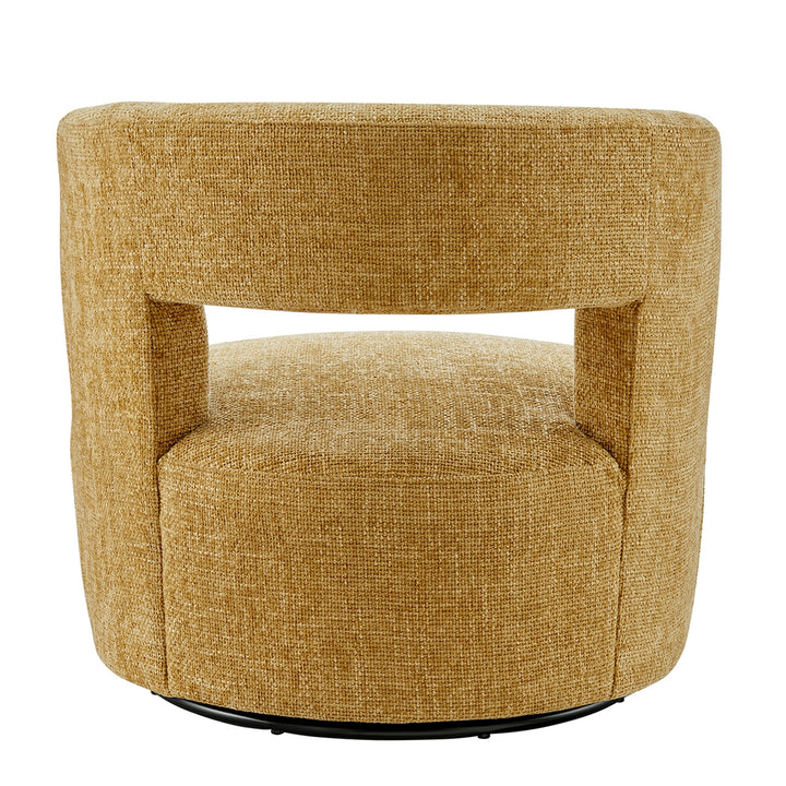 Jazzlyn Chenille Swivel Accent Chair - Grenada Mustard - view 7