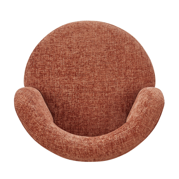 Jazzlyn Chenille Swivel Accent Chair - Grenada Terracotta - view 9