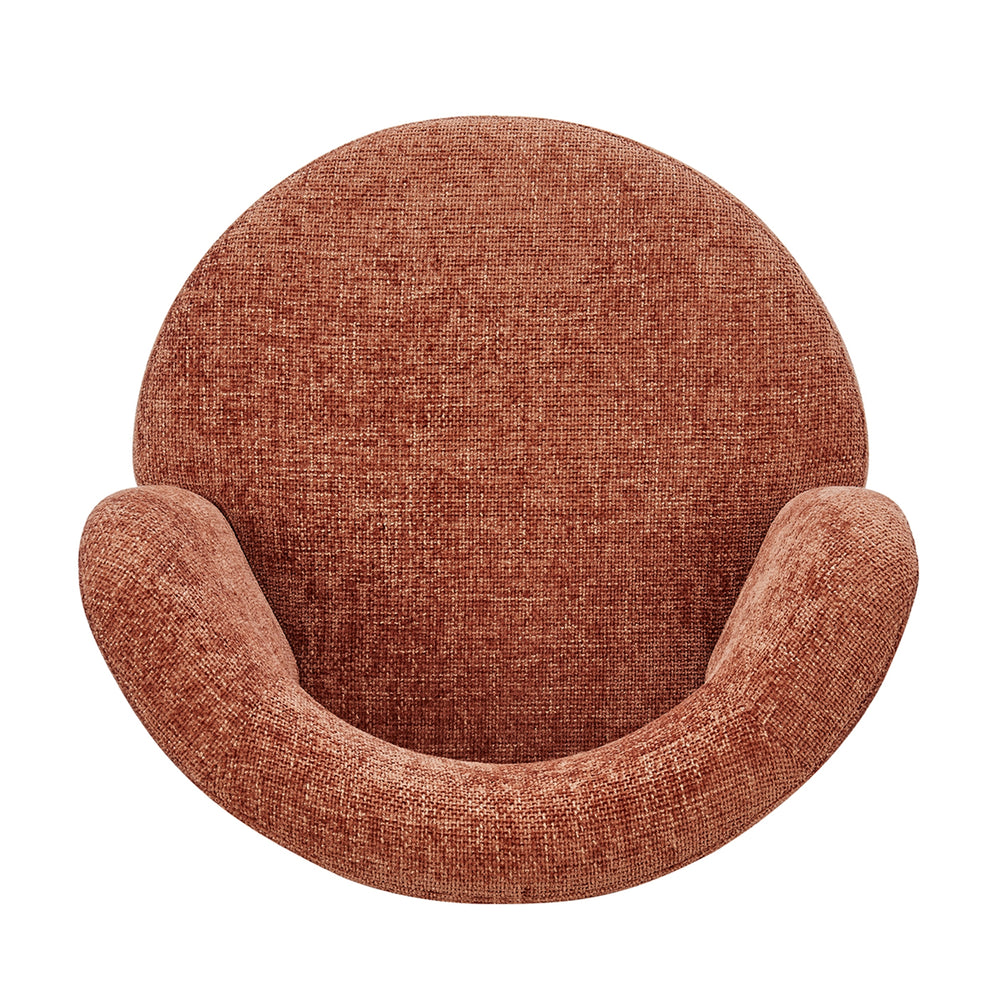 Jazzlyn Chenille Swivel Accent Chair - Grenada Terracotta - view 9