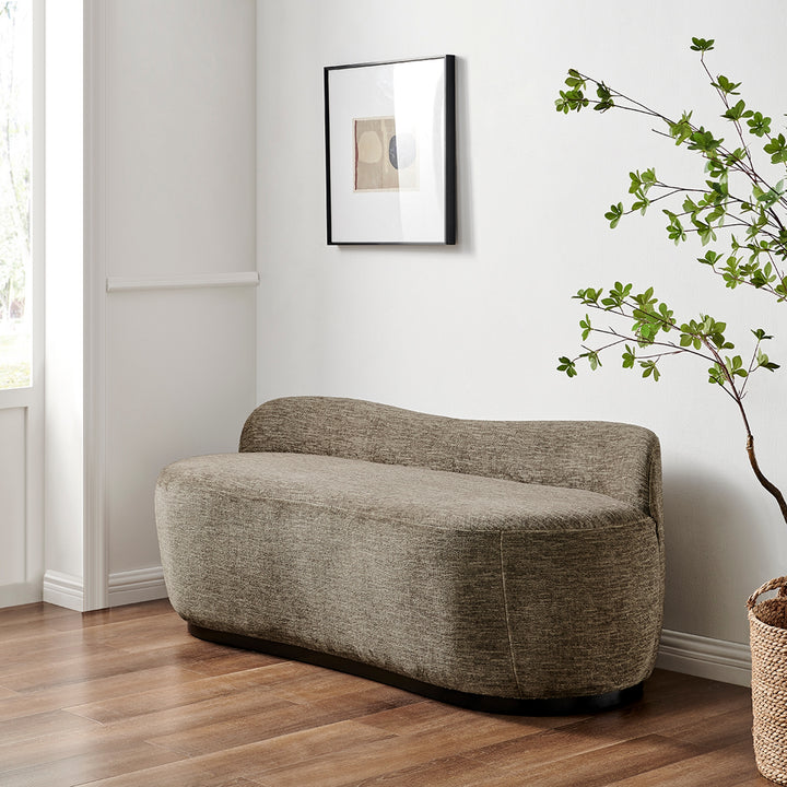 Mandy Fabric Bench - Pasadena Taupe - view 3
