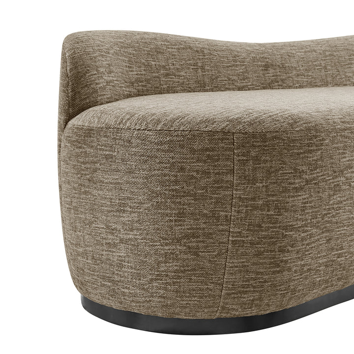 Mandy Fabric Bench - Pasadena Taupe - view 10