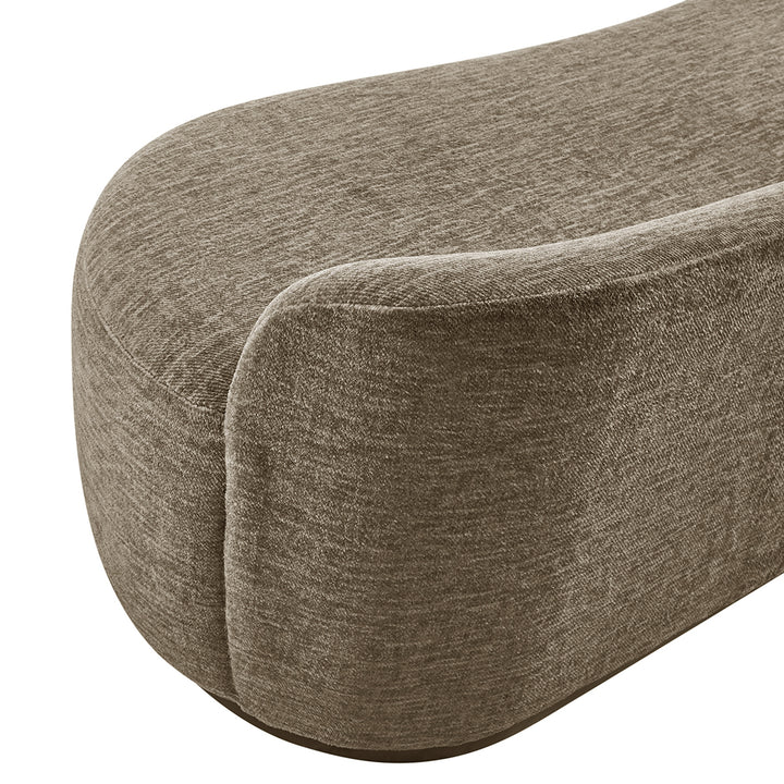 Mandy Fabric Bench - Pasadena Taupe - view 9