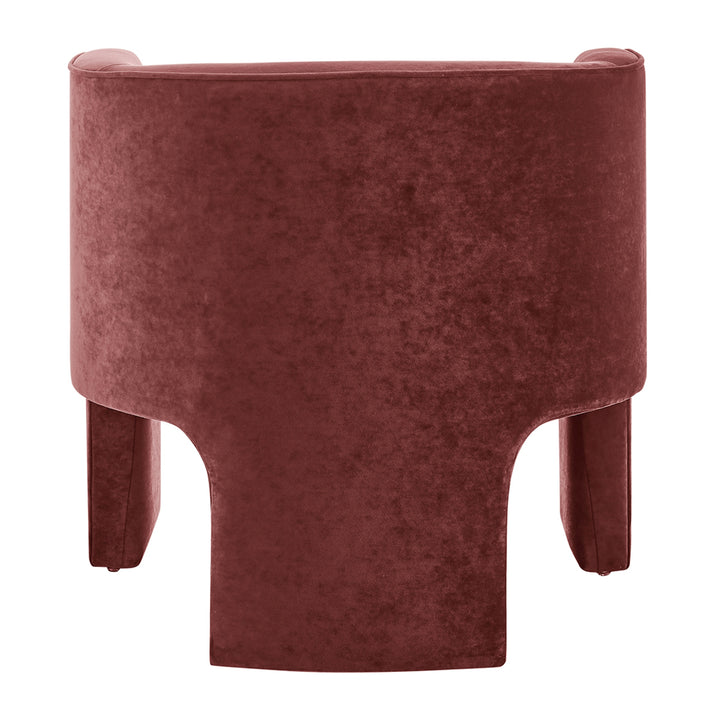 Matteo Velvet Accent Arm Chair - Dainty Maroon - view 7