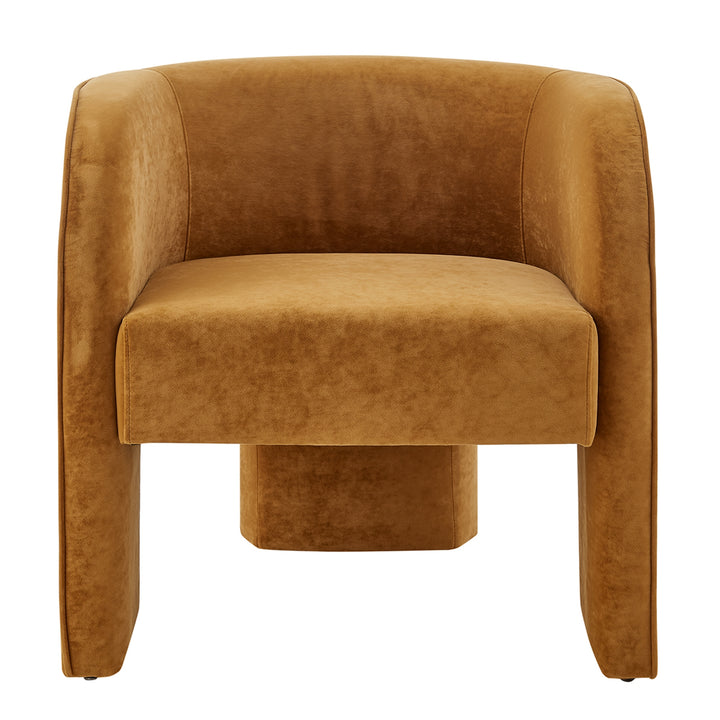 Matteo Velvet Accent Arm Chair - Dainty Caramel - view 5