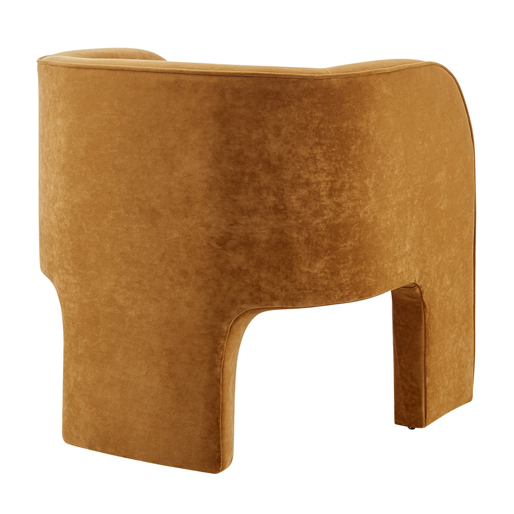 Matteo Velvet Accent Arm Chair - Dainty Caramel - view 8