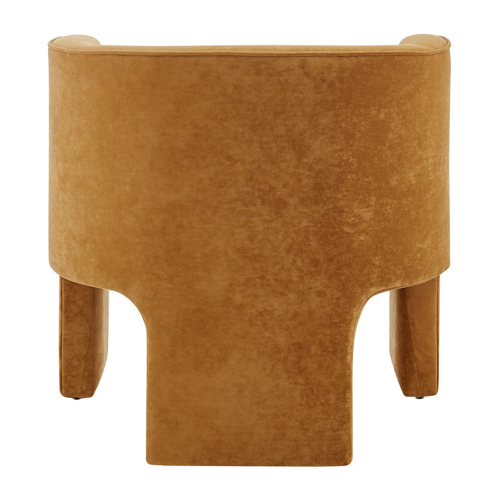 Matteo Velvet Accent Arm Chair - Dainty Caramel - view 7