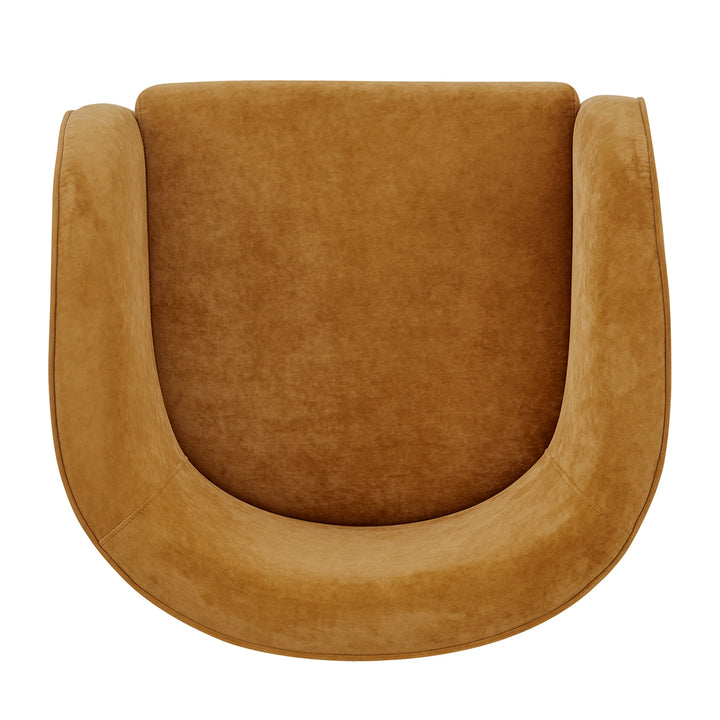 Matteo Velvet Accent Arm Chair - Dainty Caramel - view 9