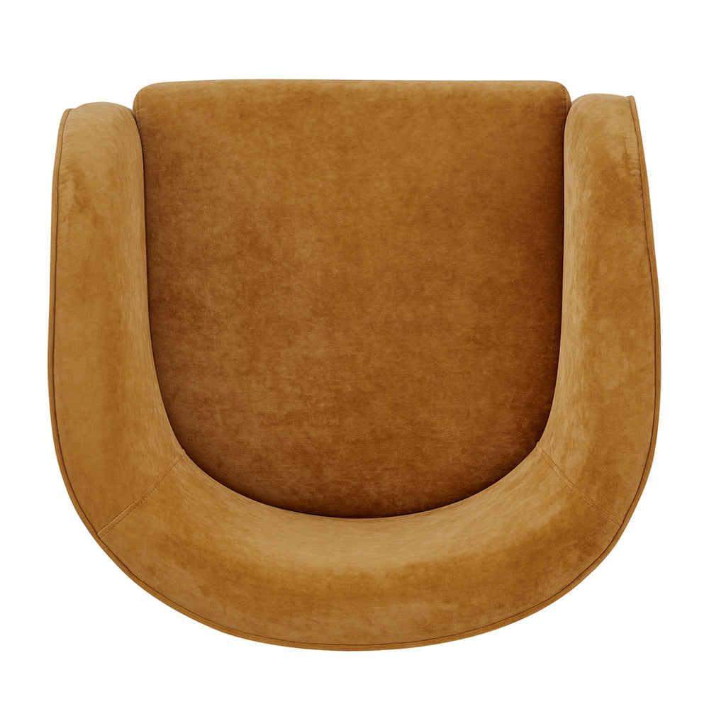 Matteo Velvet Accent Arm Chair - Dainty Caramel - view 9