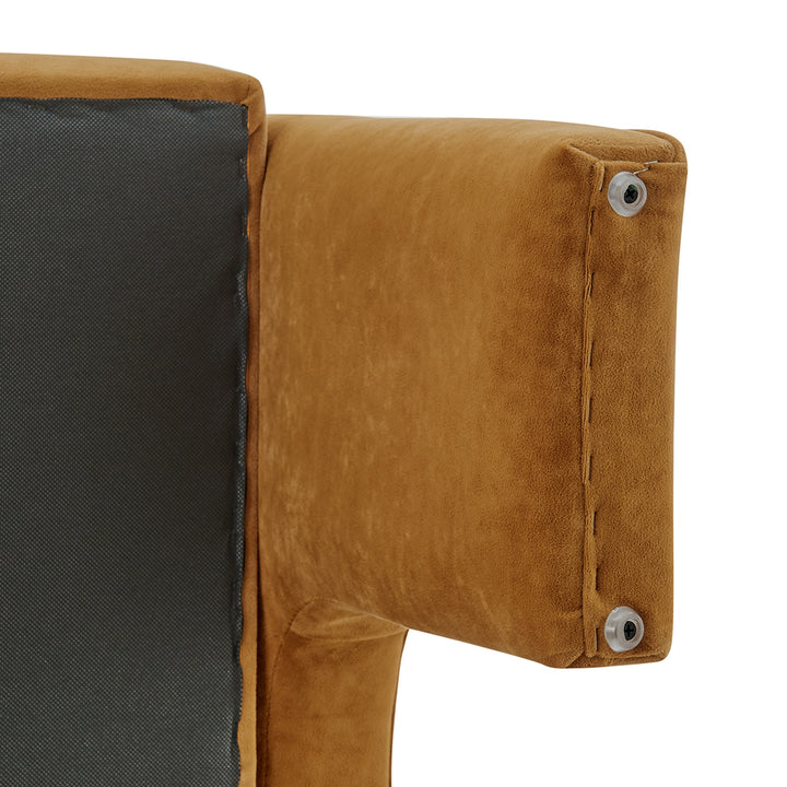 Matteo Velvet Accent Arm Chair - Dainty Caramel - view 13