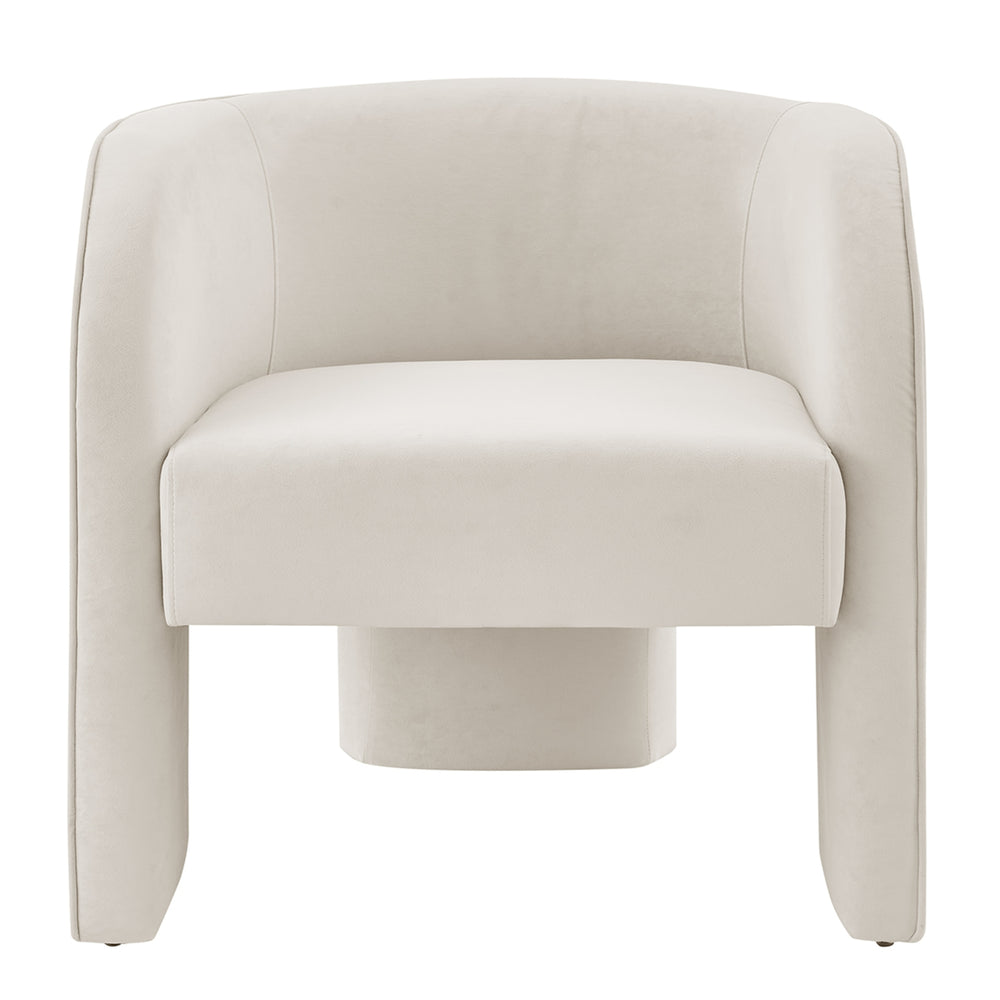 Matteo Velvet Accent Arm Chair - Dainty Cream - view 5